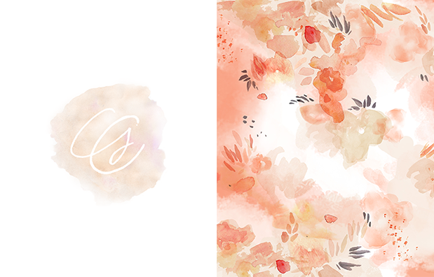 Gianny Campos branding - Floral Pattern - October Ink